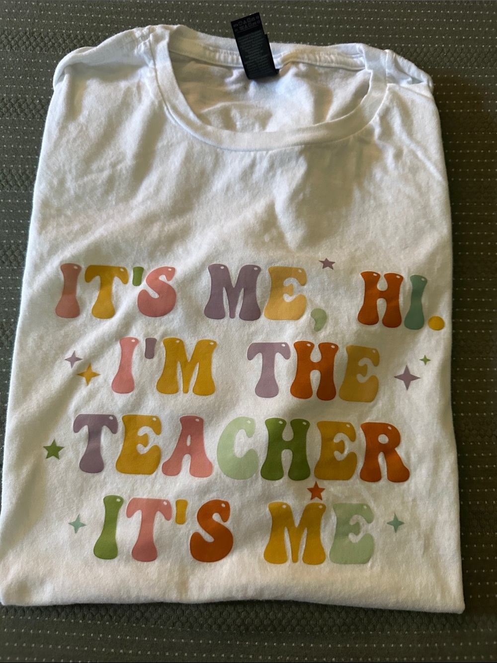 Woman’s ' Multicolor Teacher Short Sleeve Tees - No Brand - Picture 6 of 6